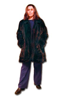 3/4 Length Mahogany Mink Coat